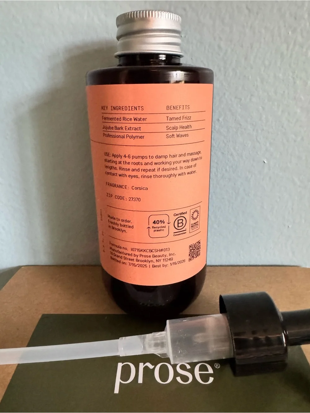 NEW Prose Custom Shampoo 8.5 oz - Corsica Scent (Unopened / Sealed)